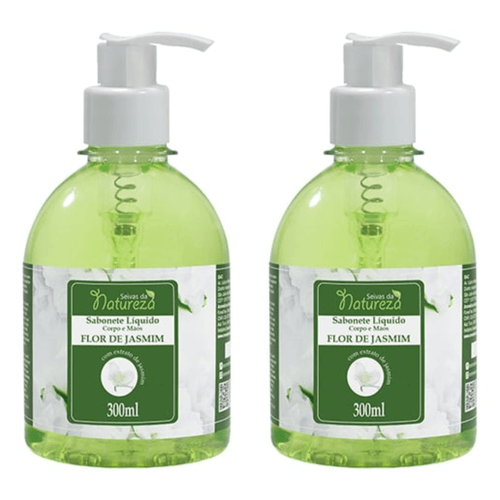 Kit c/2 Sabonetes Líquido - Seivas da Natureza 300ml Flor de Jasmim Kit c/2 Sabonetes Líquido - Seivas da Natureza 300ml Flor de Jasmim
