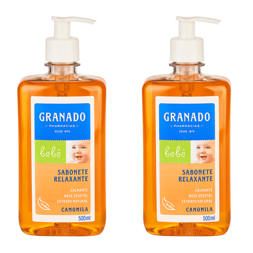 Kit c/2 Sabonetes Líquido Bebê Camomila Granado 500ml Kit c/2 Sabonetes Líquido Bebê Camomila Granado 500ml