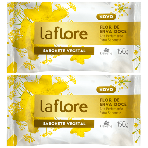 Kit c/2 Sabonetes Davene Laflore Erva Doce 150g