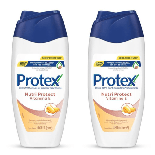 Kit c/2 Sabonetes Liquido Protex 250ml Vitamina E Kit c/2 Sabonetes Liquido Protex 250ml Vitamina E