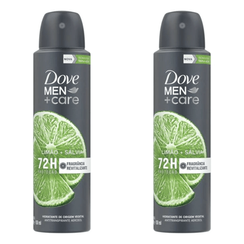 Kit c/2 Unidades de Desodorante Aerosol Dove 89g Men Limão Kit c/2 Unidades de Desodorante Aerosol Dove 89g Men Limão