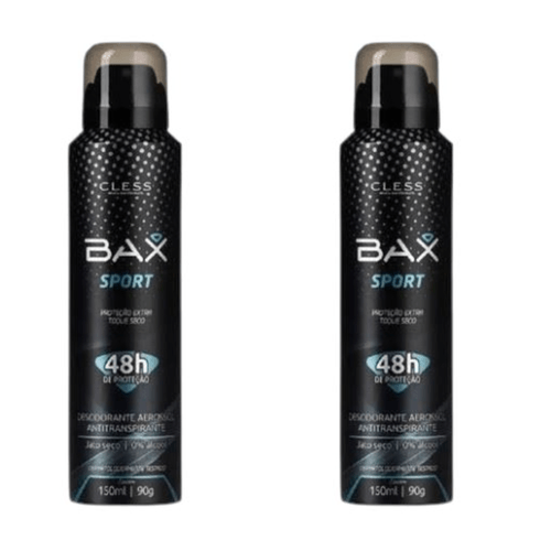 Kit c/2 Unidades de Desodorante Aerosol Bax 150ml Sport Men