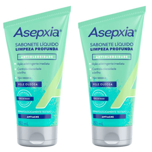 Kit c/2 Sabonetes Líquido Asepxia 150ml Limpeza Kit c/2 Sabonetes Líquido Asepxia 150ml Limpeza