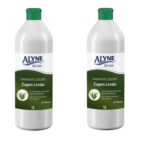 Kit c/2 Sabonetes Liquido Alyne 1L Capim Limão