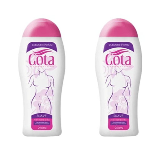 Kit c/2 Sabonetes Íntimo Gota Dourada Suave 250ml