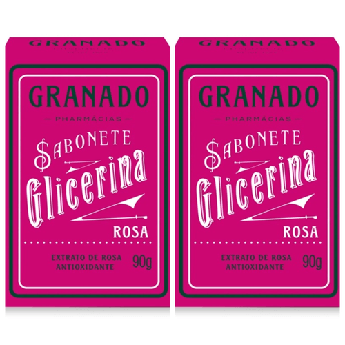 Kit c/2 Sabonete Barra Granado Glicerina Rosa 90g Kit c/2 Sabonete Barra Granado Glicerina Rosa 90g