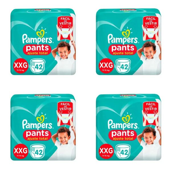 Kit 4 Fraldas Pampers Pants Xxg c/42 Unidades cada