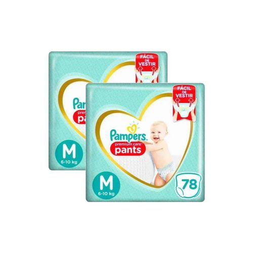 Kit 2 Fraldas Pampers Pc Pants Top M c/78 Unidades cada Kit 2 Fraldas Pampers Pc Pants Top M c/78 Unidades cada
