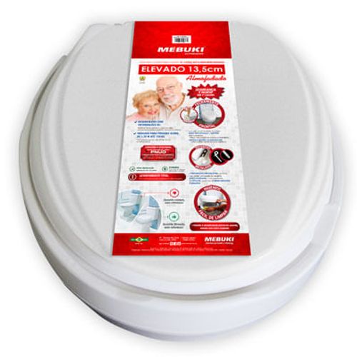 Assento Sanitário Oval Elevado Almofadado 13.5cm Assento Sanitário Oval Elevado Almofadado 13.5cm