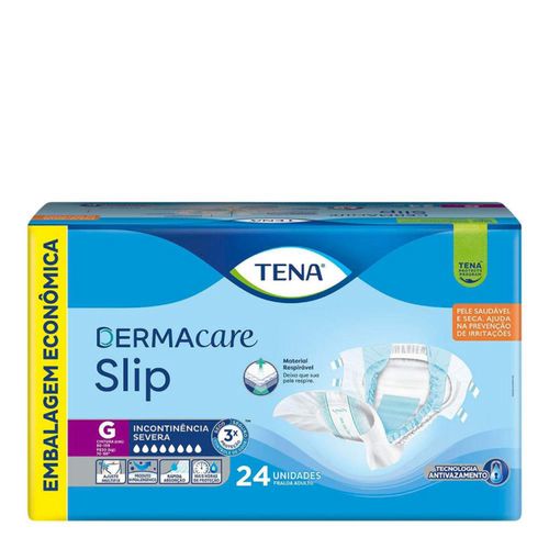 Kit 2 Fraldas Adulto Tena Slip Dermacare G 24 unidades cada