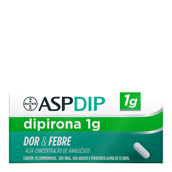 Analgésico Aspdip Dipirona 1g 10 Comprimidos