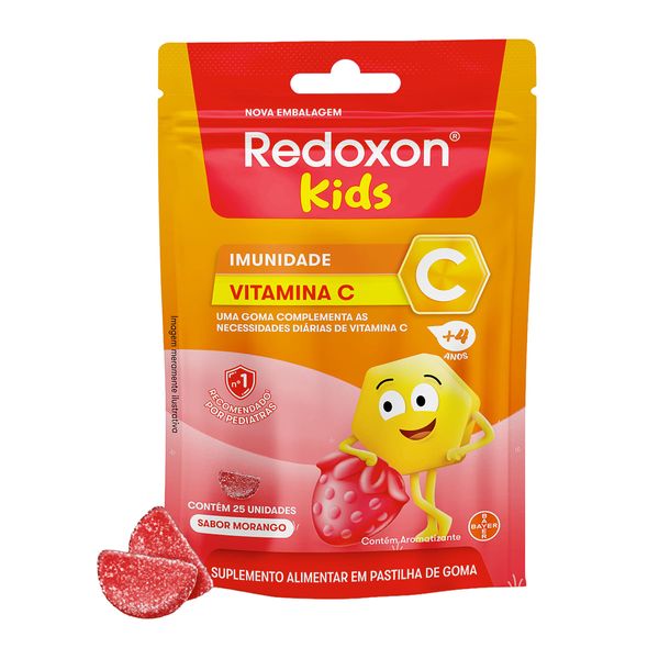 Vitamina C Redoxon Kids Morango 25 gomas