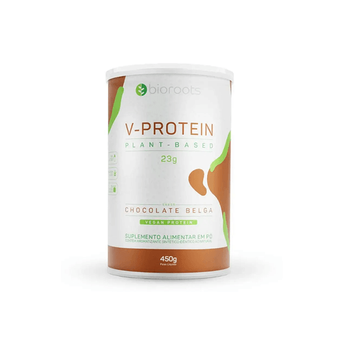 Suplemento Alimentar V-protein Sabor Chocolate Belga Bioroots 450g Suplemento Alimentar V-protein Sabor Chocolate Belga Bioroots 450g