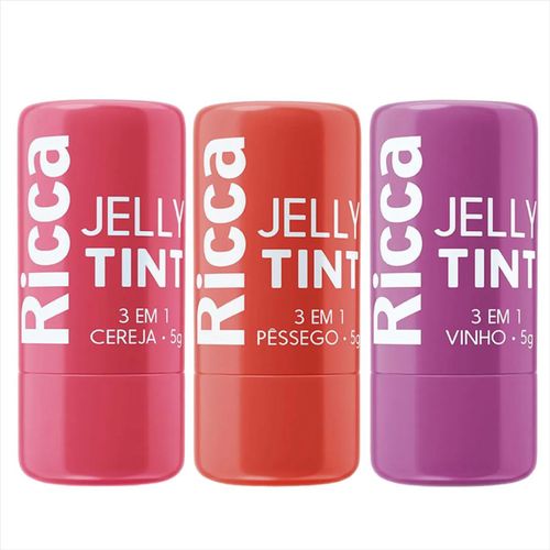 Ricca Jelly Tint 3 em 1 5g vinho Ricca Jelly Tint 3 em 1 5g vinho
