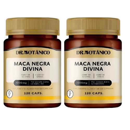 KIT 2 MACA NEGRA DIVINA 1000MG 120CAPS DR. BOTANICO KIT 2 MACA NEGRA DIVINA 1000MG 120CAPS DR. BOTANICO