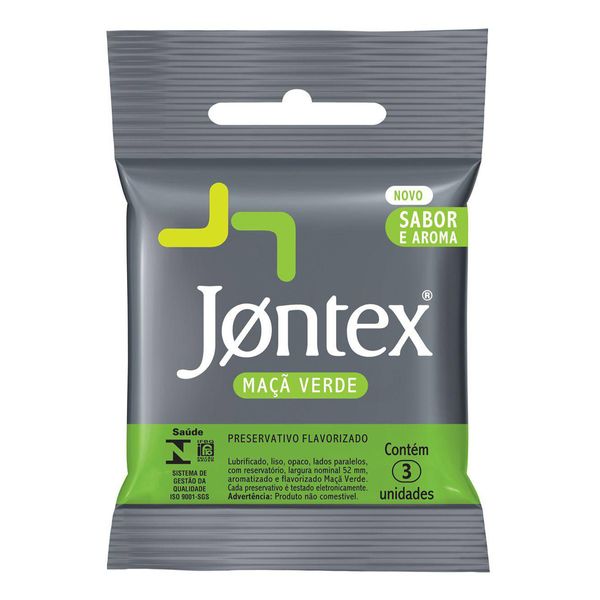 Preservativo Jontex Maçã Verde 3 Unidades