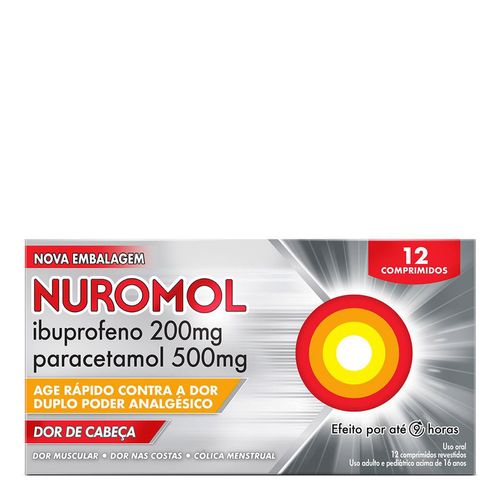 Analgésico Nuromol 200Mg + 500Mg 12 Comprimidos