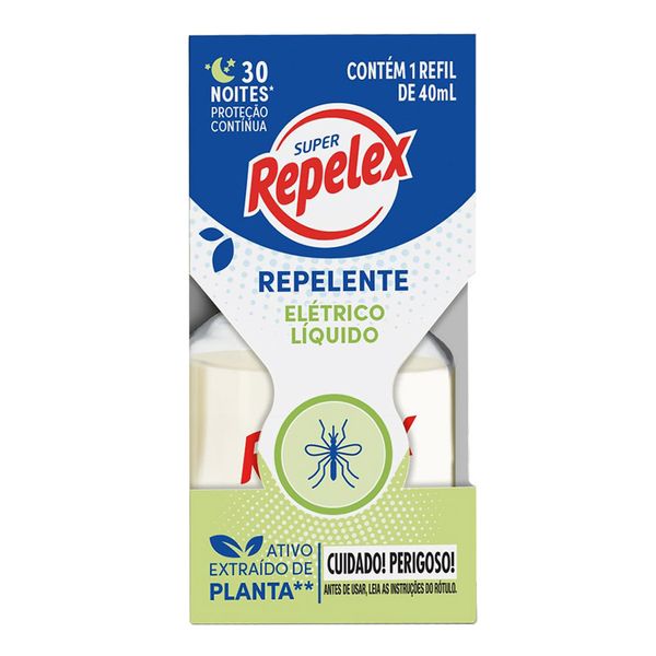 Repelente Líquido Elétrico Repelex 30 Noites 40ml Refil