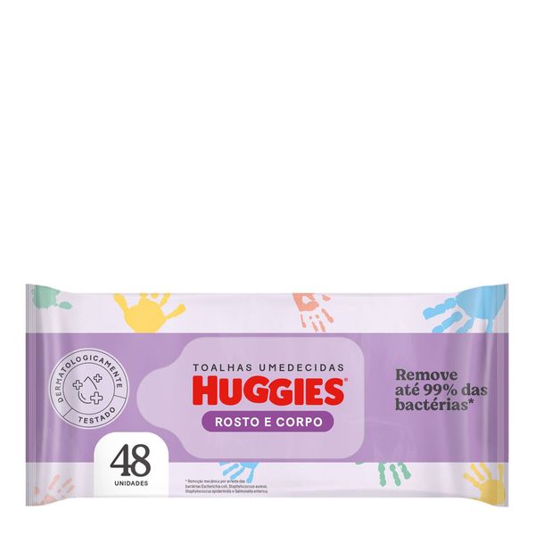 Lenços Umedecidos Huggies Rosto e Corpo Hipoalergênico 48 Unidades