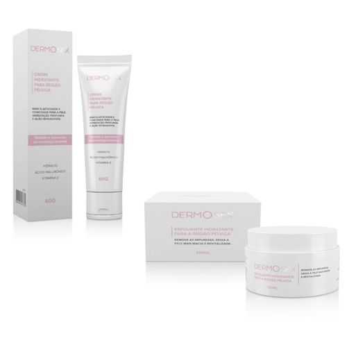 Kit de Estética Intima Feminina Creme Esfoliante e Hidratante de Virilha