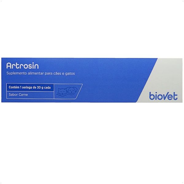 ARTROSIN SUPLEMENTO ALIMENTAR PARA CÃES E GATOS COM 30G SABOR CARNE BIOVET