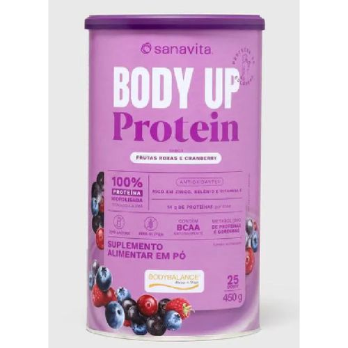 Body Up Protein Frutas Roxas e Cranberry Sanavita 450g