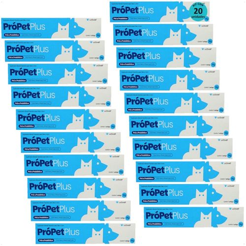 PRÓPET PLUS 14G PRÉ E PROBIÓTICO PARA CÃES E GATOS UCBVET KIT COM 20 PRÓPET PLUS 14G PRÉ E PROBIÓTICO PARA CÃES E GATOS UCBVET KIT COM 20
