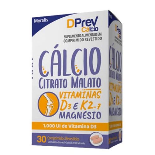 Suplemento Alimentar DPrev Cálcio 1.000 UI - 30cpr