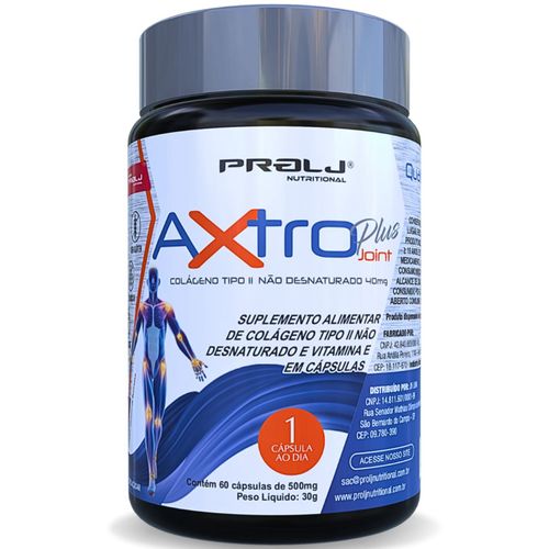 AXTRO PLUS COLÁGENO TIPO 2 COM VITAMINA E | 60 CAPSULAS PROLJ NUTRITIONAL AXTRO PLUS COLÁGENO TIPO II 60 CAPSULAS AXTRO PLUS COLÁGENO TIPO 2 COM VITAMINA E | 60 CAPSULAS PROLJ NUTRITIONAL AXTRO PLUS COLÁGENO TIPO II 60 CAPSULAS