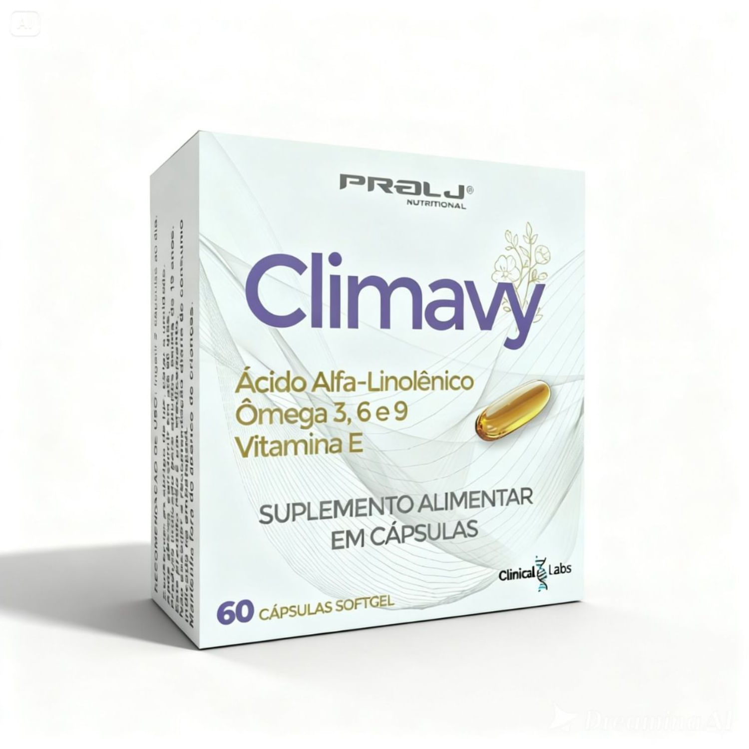 Óleo De Prímula, Borragem e Linhaça com Vitamina E Climavy Prolj Nutritional | 60 Cápsulas
