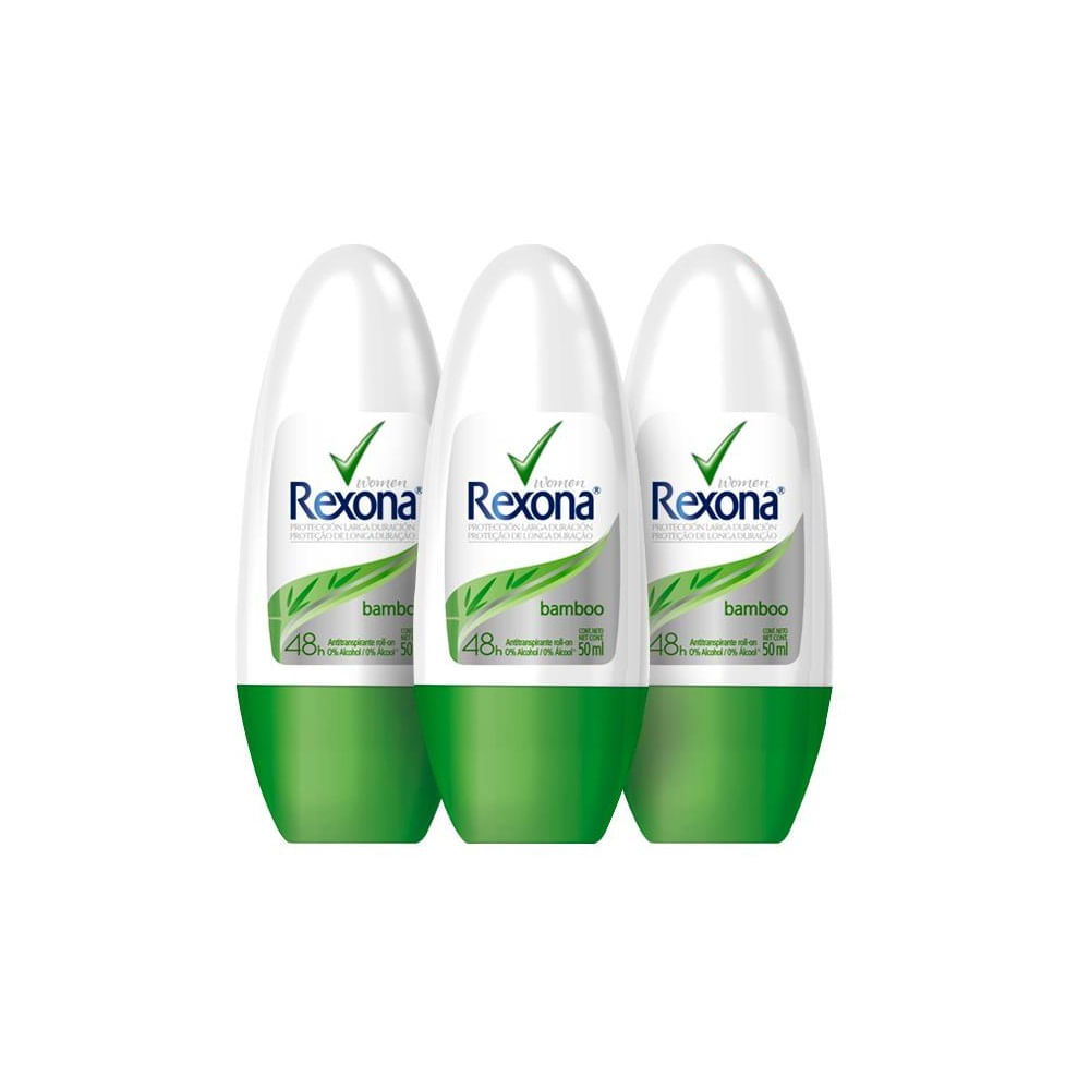 Desodorante Rexona Roll-On Feminino Bamboo/Aloe Vera 50ml