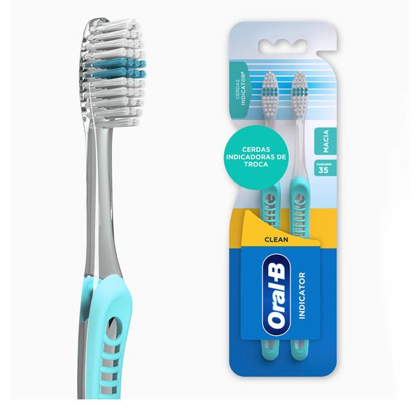 Escova Dental Oral-B Clean Indicator 2 Unidades