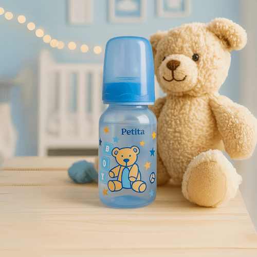 Mamadeira Menino bebe Premium 140ML Bico Silicone Petita