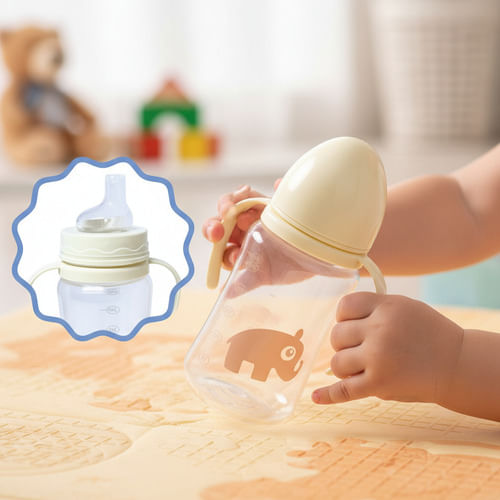 Copo Treinamento Com Alça Bico Silicone Antivazamento 270ml