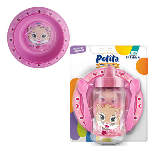 Kit Refeição Infantil Prato Copo de Treinamento com Válvula