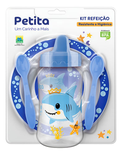 Kit Refeição Infantil Prato e Copo de Treinamento c/ Válvula