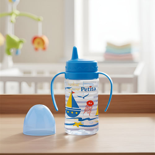 Copo de Treinamento C/ Alça e Bico Rígido 270ml Azul Náutico Copo de Treinamento C/ Alça e Bico Rígido 270ml Azul Náutico