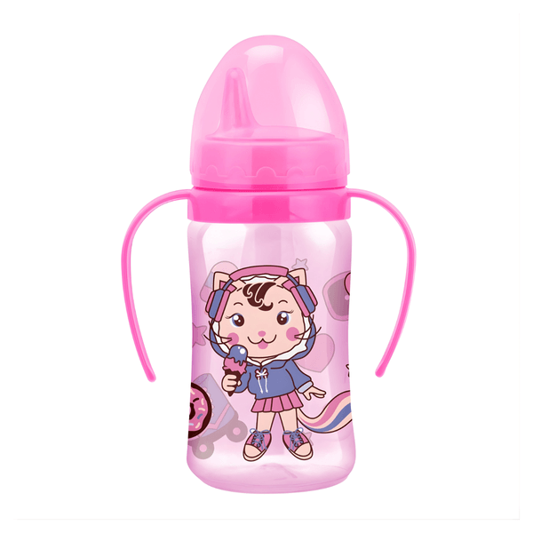 Copo Treino Alça Bico Rígido Gatinha 270ml Petita