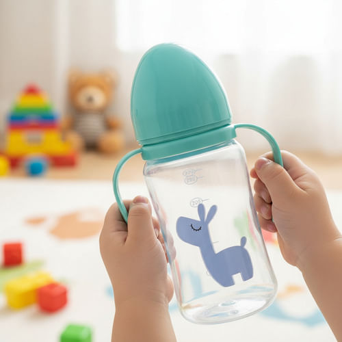 Copo Treinamento Com Alça Bico Silicone Antivazamento 270ml