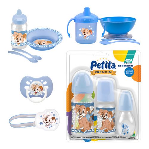 Kit Refeição Infantil tijelinha 3 Mamadeiras Copo e Chupeta Kit Refeição Infantil tijelinha 3 Mamadeiras Copo e Chupeta