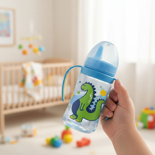 Copo de Treinamento com Alça e Bico Rígido 270ml Dinossauro