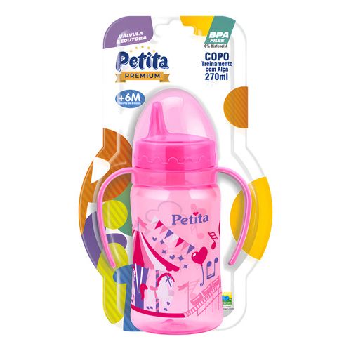 Copo de Treinamento C/ Alça e Bico Rígido 270ml Carrossel Copo de Treinamento C/ Alça e Bico Rígido 270ml Carrossel