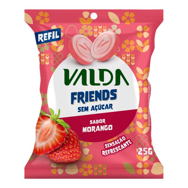 Pastilhas Valda Friends Morango Zero Açúcar 25g