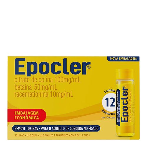 Hepatoprotetor Epocler Sabor Abacaxi 12 Flaconetes De 10Ml