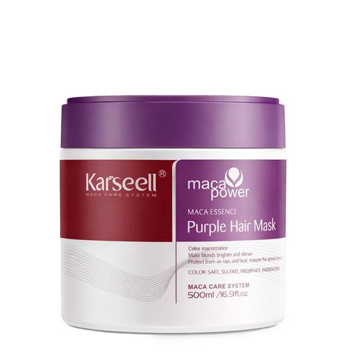 Karseell Maca Power Essence Purple Mask - Máscara Capilar 500ml 500ml Karseell Maca Power Essence Purple Mask - Máscara Capilar 500ml 500ml