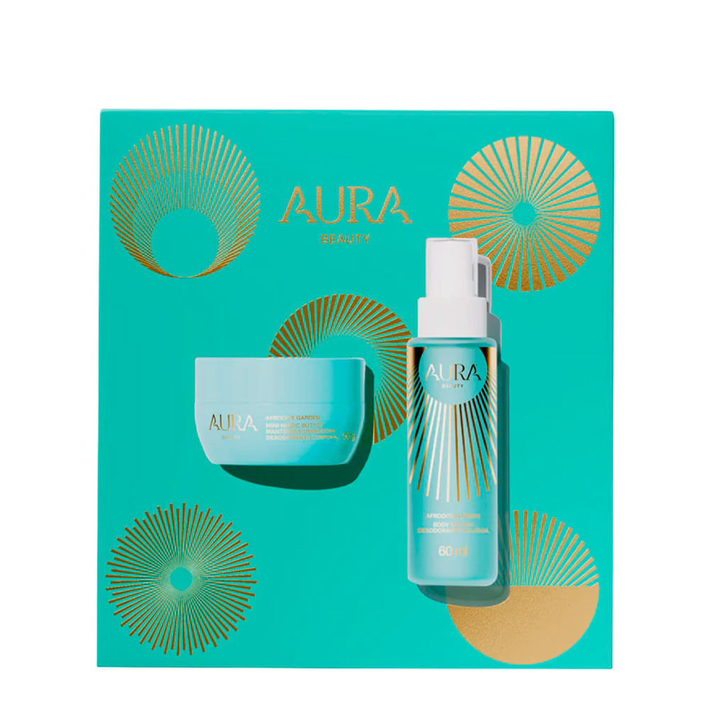 Kit Aura Beauty Afrodite Garden - Body Splash 60ml + Manteiga Corporal 50g