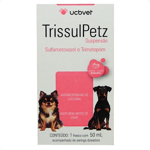 TRISSULPETZ SUSPENSÃO COM 50ML PARA CÃES UCBVET TRISSULPETZ SUSPENSÃO COM 50ML PARA CÃES UCBVET