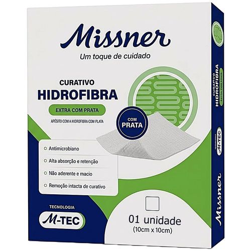 Curativo de Hidrofibra Extra com Prata 10cmx10cm - unidade Curativo de Hidrofibra Extra com Prata 10cmx10cm - unidade