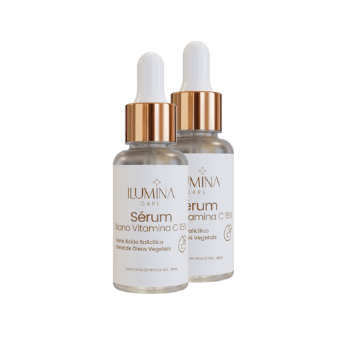 Kit 2 Sérum Vitamina C 15% Clareador Manchas