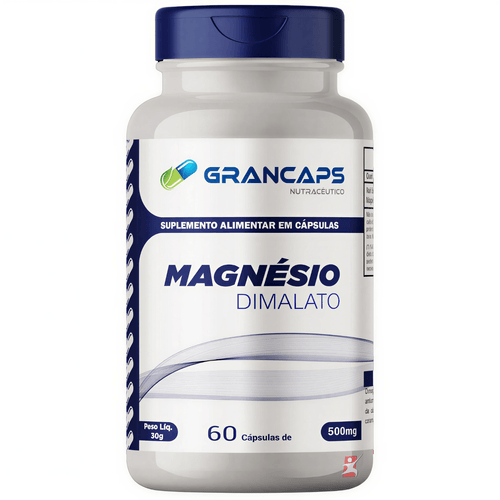 MAGNESIO DIMALATO 100% PURO SUPER MINERAL 60 CÁPSULAS - GRANCAPS MAGNESIO DIMALATO 100% PURO SUPER MINERAL 60 CÁPSULAS - GRANCAPS